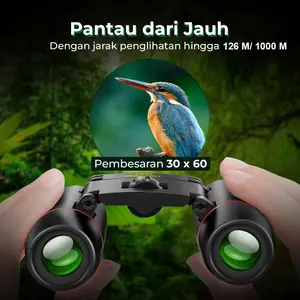 Teropong Binoculars HD 30x60 126M/1000M Top Teleskop Outdoor