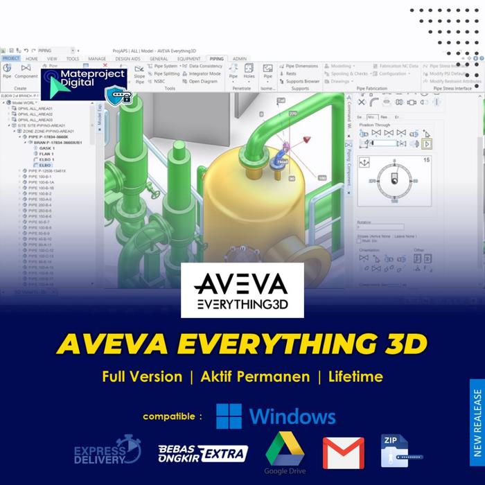 Jual AVEVA EVERYTHING 3D FULL VERSION AVEVA E3D SOFTWARE PLANT DESN ...