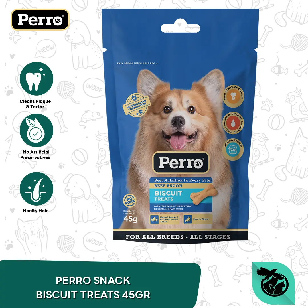 Perro Biscuit Dog Treats Snack Cemilan Anjing 45gr