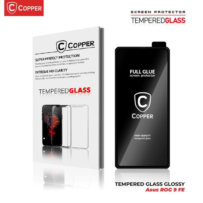 Gambar COPPER TG GLOSSY Kompatible Untuk - ASUS ROG PHONE 9 FE – Tempered Glass Anti Gores Layar Full Screen Premium #TGGCM dari Copper.Medan Kota Medan Tokopedia