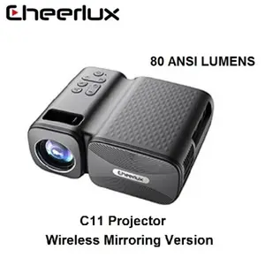 CHEERLUX C11 WiFi - Projector 720P 80 ANSI Lumens - Support 1080P