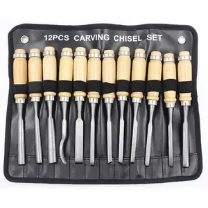 Set Pisau Ukir Pahat Kayu 12 in 1 Wood Carving Art Knife OE12