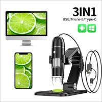 Gambar 3-in-1 50X-1600X Portable Digital Microscope  HD USB 8 LED dari One Shopedia Kab. Bojonegoro 1 Tokopedia