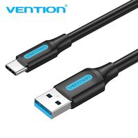 Gambar VENTION Kabel Data USB 3.0 to TYPE-C 3A 5Gbps Black - COZ - 0.25M dari Gaming Plus Store Kota Surabaya 1 Tokopedia