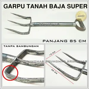 Terlaris murah baru Garpu Tanah 3 GiGi Baja Super perkakas kebun alat kebun peralatan kebun pejuang akad