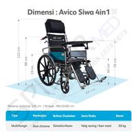Gambar Kursi Roda 4in1 Avico Siwa Kursi Roda Baring + Meja Makan + BAB dari Spider Med Kota Administrasi Jakarta Timur 4 Tokopedia