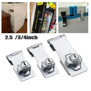 Kunci Hasp Lock Set Overpal Gembok Stainless 3 Ukuran Untuk Gudang Container Pagar Tahan Bobot