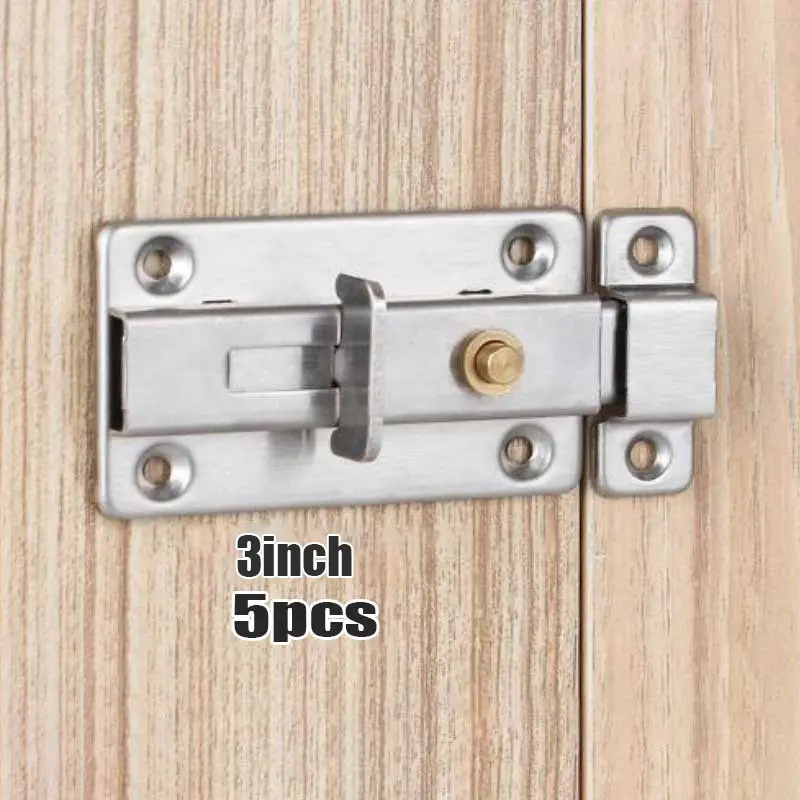 Set Grendel Slot 5pcs Kunci Pintu Tekan Otomatis Untuk Pintu Kayu/PVC