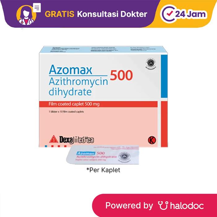 Azomax 500 mg Kaplet - Antibiotik - Halodoc