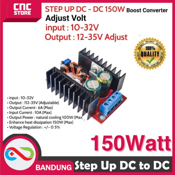 150W DC STEP UP BOOST CONVERTER 6A 10-32V TO 12-35V MODULE - Shop ...