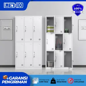 Loker Besi Serbaguna  Lemari Loker Karyawan | Loker Sekolah 2 - 12 Pintu Anti Karat Bahan Plat Besi