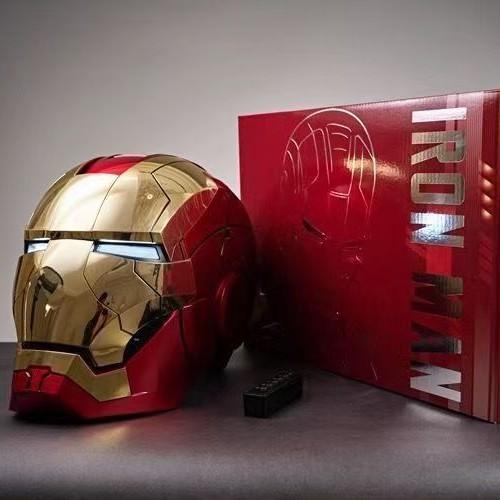 Iron Man Helmet J.A.R.V.I.S. 1:1 Collectible Grade MK5 Helmet – Smart Voice-Controlled, 3-in-1 Technology, Light-Up and Openable