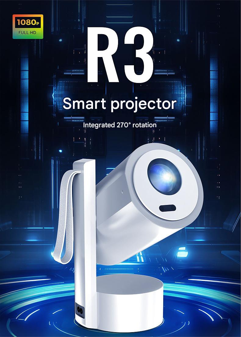 2025 New HD Projector Mini Projector – Direct Phone Connection, Portable Projector for Outdoor Camping
