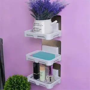 (SerbaSerbi) Tempat Sabun Batang Kamar Mandi Model Tempel Kuat & Mudah Pasang