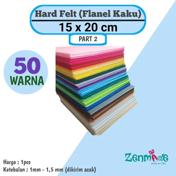 Hard Felt 15x20cm PART 3 (Kain Flanel Kaku) Stiff Felt