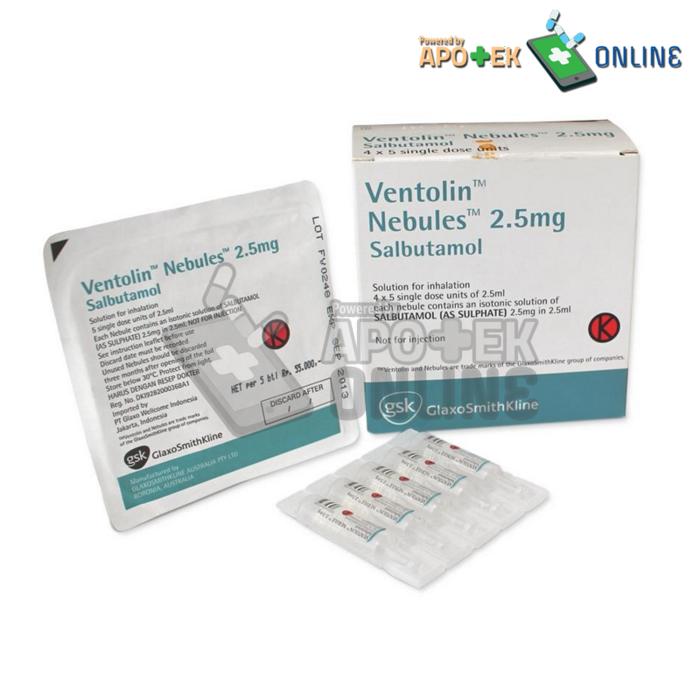 VENTOLIN 2.5 MG NEBULES BLISTER 5 RESPULES