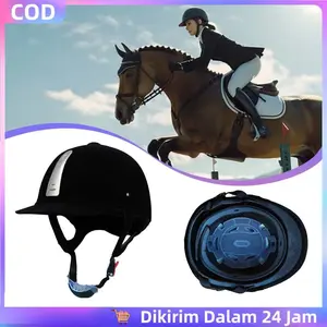 Horse Riding Helmet Equestrian Helmet Helm Berkuda Premium Helm Berkuda Anak Abs + Velour Topi Berkuda Dapat Disesuaikan