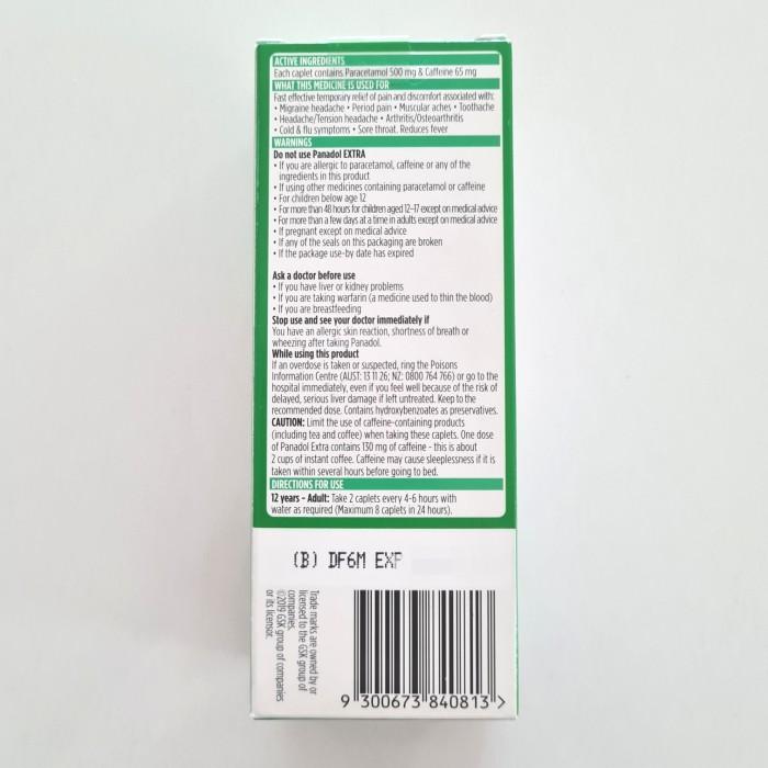 Terbatas!! Panadol Extra Australia 40 Caplets
