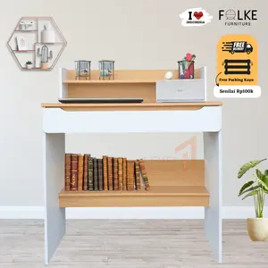 Meja Belajar Alba I  Meja Kerja Kantor Office I Meja Belajar Anak I Study Desk I Meja Tulis kayu  Kios Kasir I Laptop Rak Kayu Minimalis Estetik