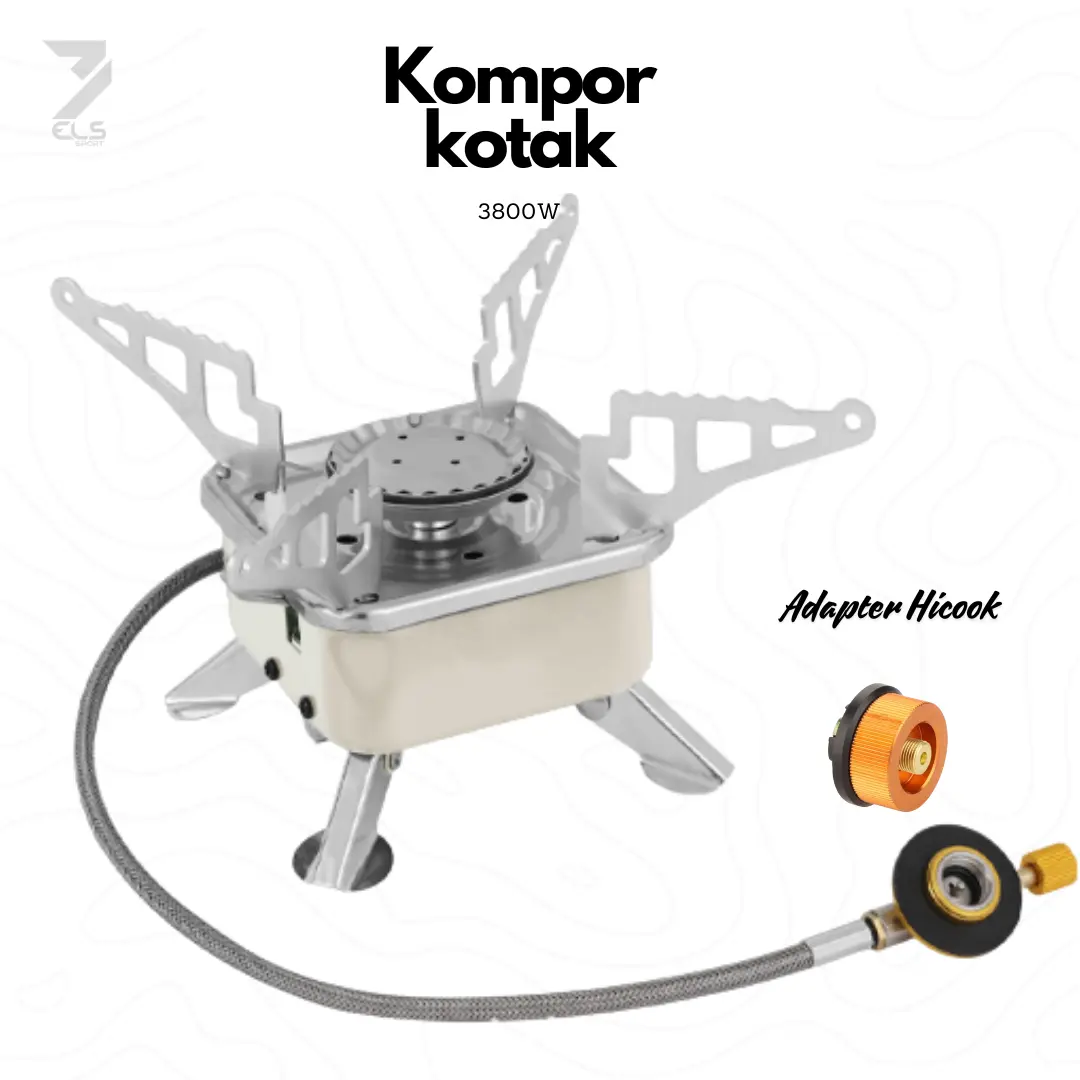 Firely Kompor camping gas Kotak lipat portable dengan selang 2800w