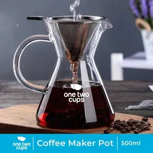 Coffee Maker Pot V60 Teko Kopi 500ml + Filter - YD-KT001