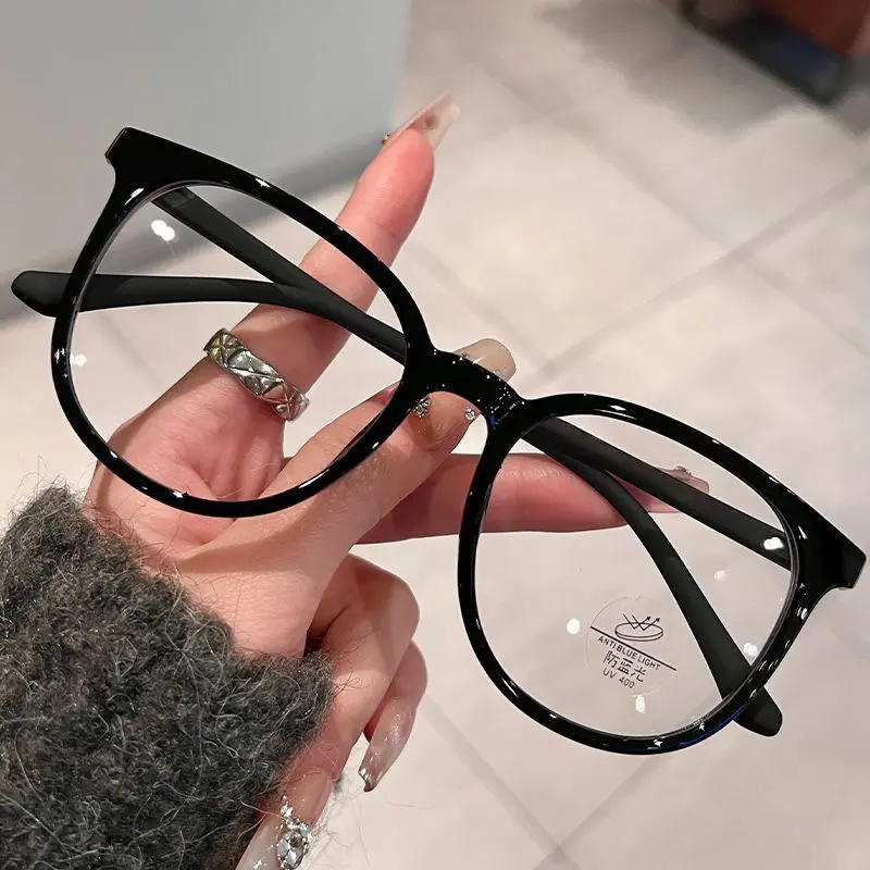 FU Kacamata Transparan Anti Radiasi Wanita Kacamata Korea Fashion Retro Bentuk Kotak Eyeglasses K71