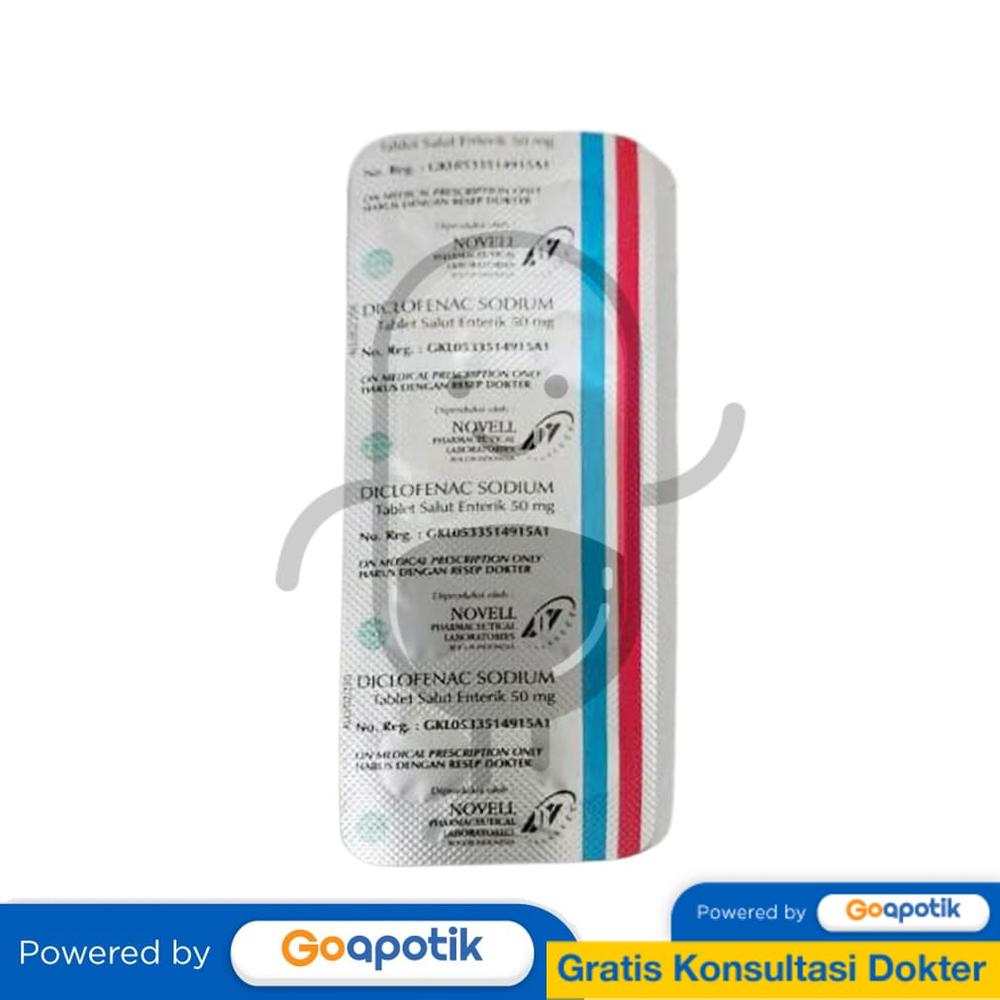 DICLOFENAC SODIUM NOVELL 50 MG STRIP 10 TABLET