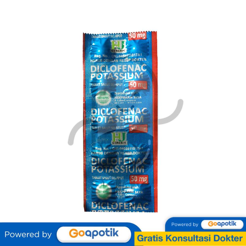 DICLOFENAC POTASSIUM HEXPHARM 50 MG STRIP 10 TABLET