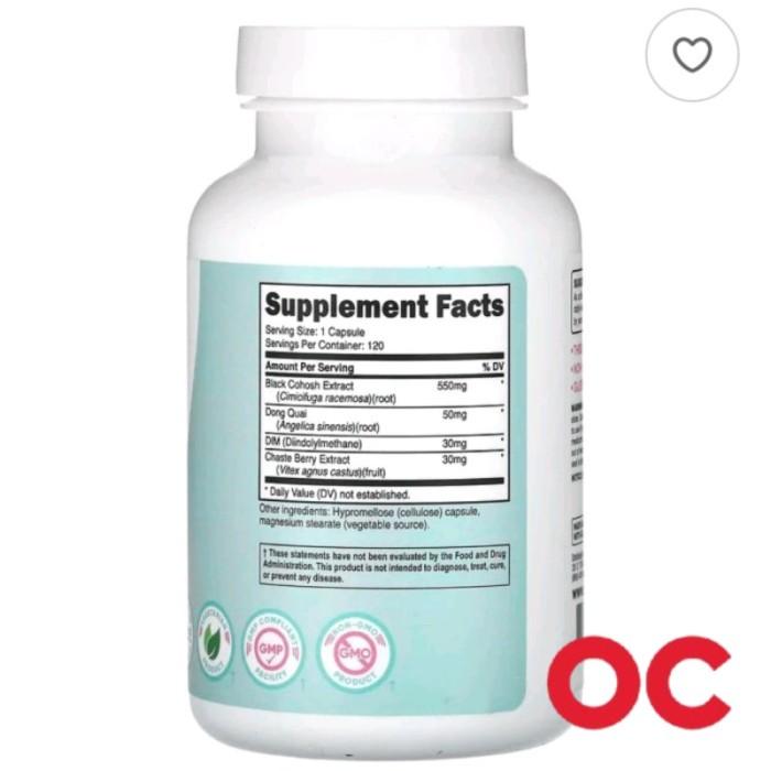 Nutricost Women Black Cohosh 660 mg 120 Capsules