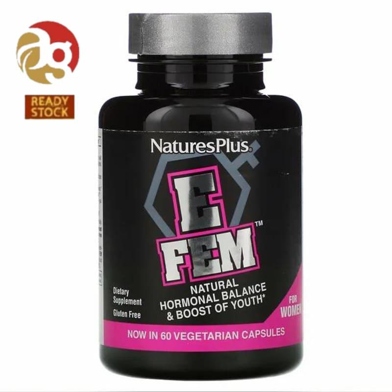 NaturesPlus E Fem for Women Hormonal Balance & Boost 60 Caps