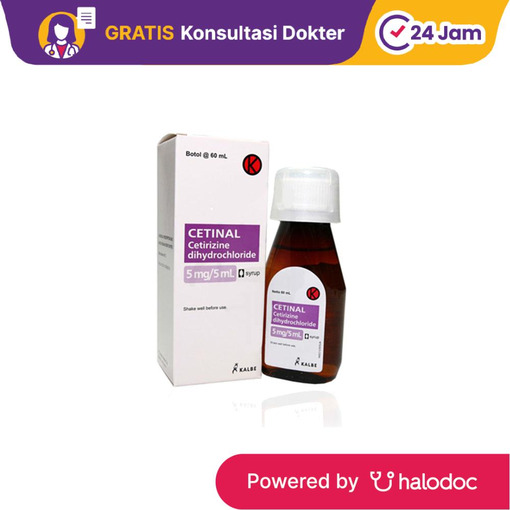 Cetinal Syrup 60 ml - Obat Alergi - Halodoc