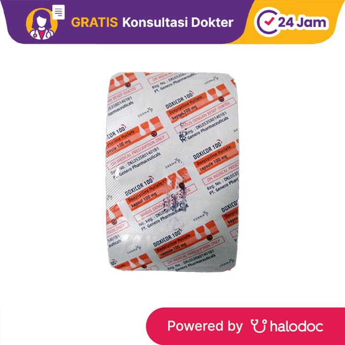 Doxicor 100 Mg Strip 10 Kapsul