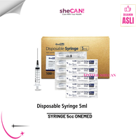 Gambar Syringe Onemed Disposable Syringe Jarum Spuit 5cc Onemed (BOX) dari APOTEK SHECAN Kota Administrasi Jakarta Barat 1 Tokopedia