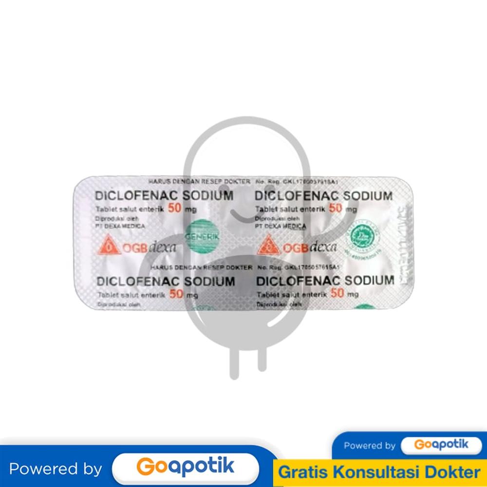 DICLOFENAC SODIUM OGB DEXA MEDICA 50 MG STRIP 10 TABLET / ANTI NYERI
