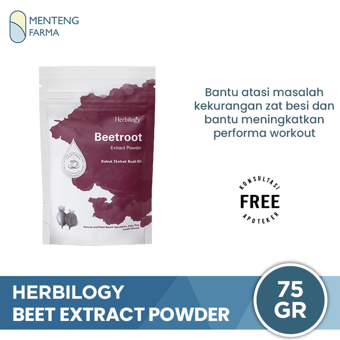 Gambar Herbilogy Beet Extract Powder 75 gr - Bubuk Ekstrak Buah Bit dari Menteng Farma Kota Administrasi Jakarta Pusat Tokopedia