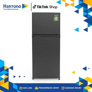 Sharp Kulkas Kecil 2 Pintu Small 2 Door Refrigerator SJ195MNHS