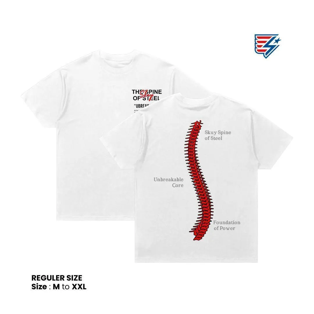 Kaos Skuy Remaja dan Dewasa Unisex Baju Pria Wanita Bahan Cotton Combed 24s Nyaman Fit  Kerah Bulat Sablon Digital Transfer Film | Spine of Steel SKY328