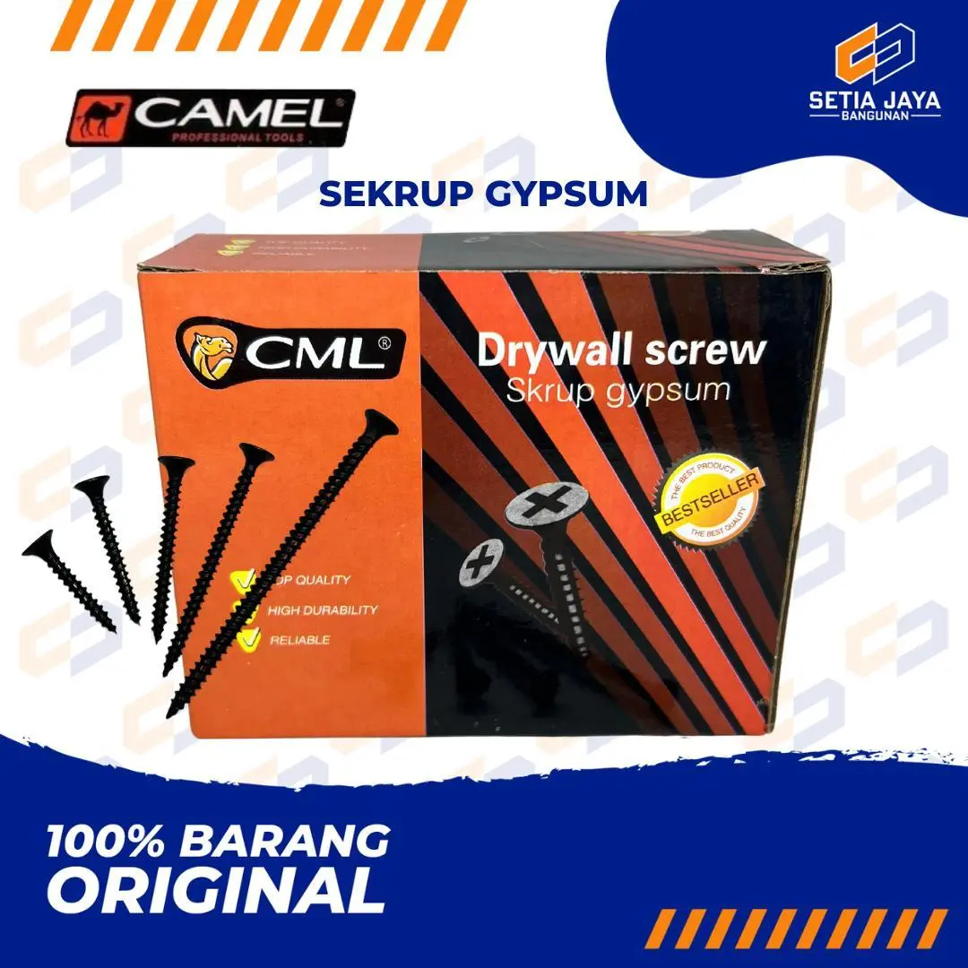 Sekrup / Skrup Gipsum / Gypsum Camel 6 x 1 / 1/4 / 1/2 / 2 / 8 x 3