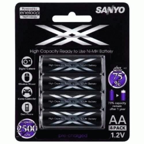 Gambar Jual Batre / Batere / Baterai / Battery Sanyo Eneloop XX (Double Cross) 4xAA 2500mAh dari Multiplus shop Kota Administrasi Jakarta Pusat Tokopedia