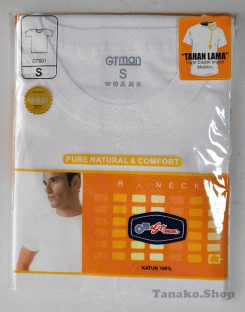 Gambar Kaos Oblong GTMan Warna Putih Round-neck dari Tanako Shop Kota Administrasi Jakarta Barat Tokopedia