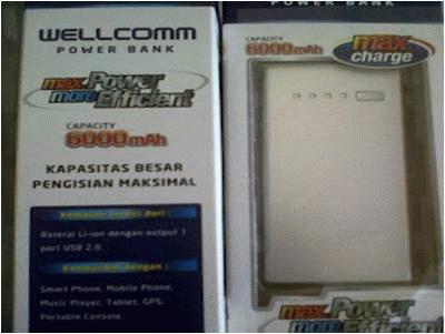 Gambar Powerbank Wellcomm 6000 mAh dari Eben Haezer Net Kota Administrasi Jakarta Barat Tokopedia
