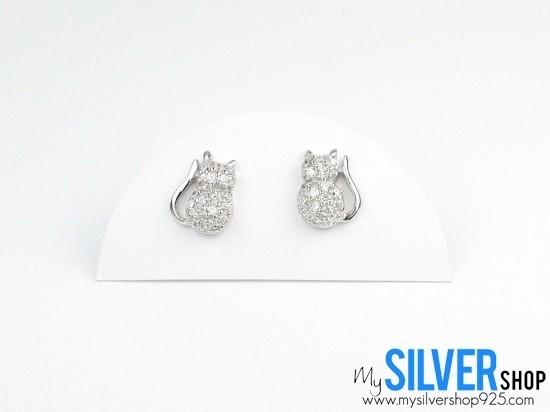 Gambar Giwang kucing silver - lapis emas putih dari mysilvershop925 Kota Administrasi Jakarta Timur Tokopedia