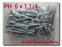 Gambar Skrup PH 6x1.1/4 dari ANEKA BAUT SEJAHTERA Kab. Bekasi 1 Tokopedia