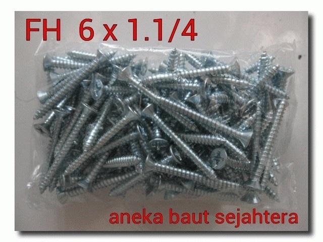 Gambar Skrup FH 6x1.1/4 dari ANEKA BAUT SEJAHTERA Kab. Bekasi Tokopedia