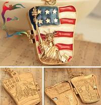 Gambar Fashion USA Statue of Liberty Flag Necklace dari Happy Go Lucky Gifts Kota Denpasar 1 Tokopedia