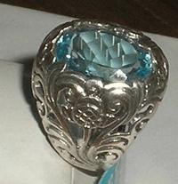 Gambar Cincin tradisional ET17 Batu Blue Topaz dari Jnanacrafts Kab. Gianyar 2 Tokopedia