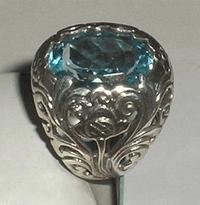 Gambar Cincin tradisional ET17 Batu Blue Topaz dari Jnanacrafts Kab. Gianyar 3 Tokopedia