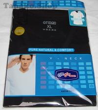 Gambar Kaos Oblong Gtman Hitam V-Neck - L dari Tanako Shop Kota Administrasi Jakarta Barat 1 Tokopedia