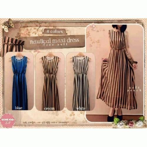 Gambar Nautical Maxi Dress dari T.G.E.F Jakarta Pusat Tokopedia
