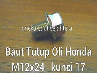 Gambar Baut Tutup Oli Honda M12x24 K.17 dari ANEKA BAUT SEJAHTERA Kab. Bekasi Tokopedia